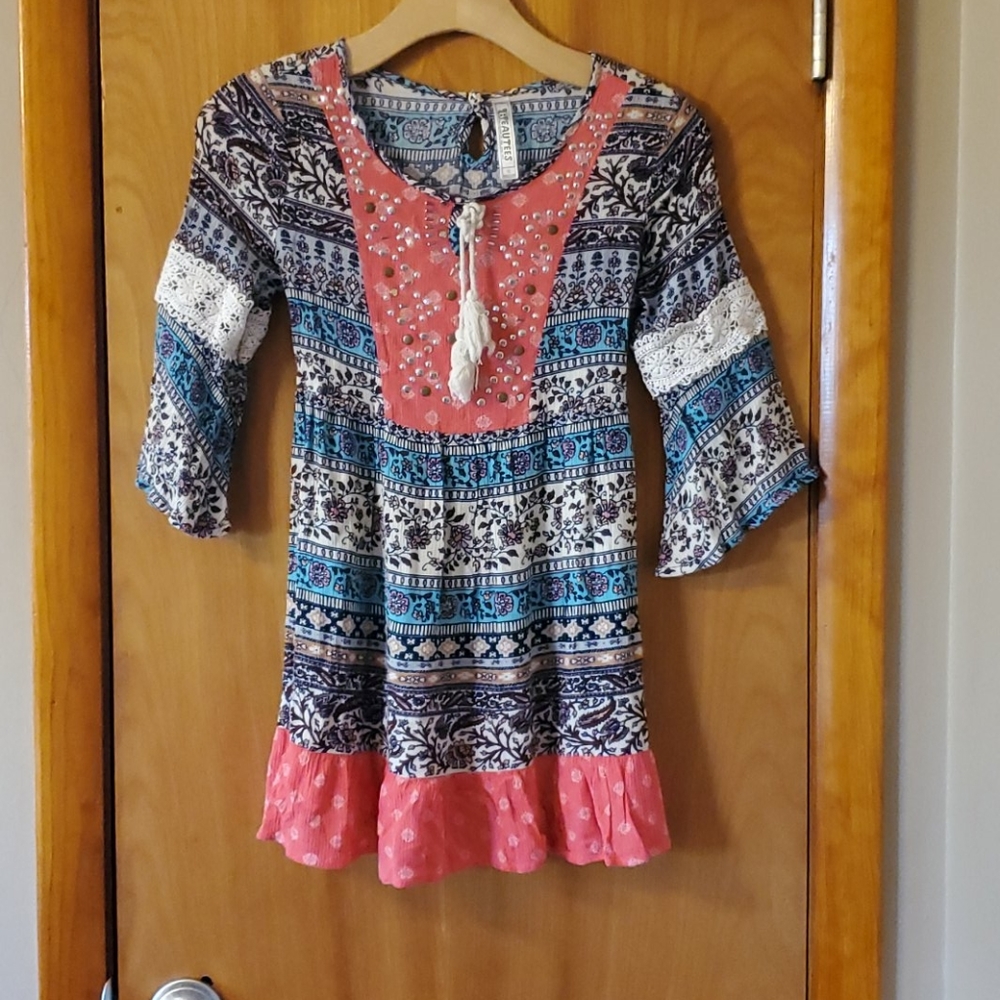 BEAUTEES GIRLS BOHO DRESS